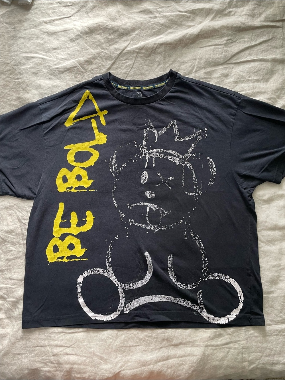 SmileyWorld T-Shirt Men’s XL Shirt Teddy Bear Black "BE BOLD" Graphic Tee